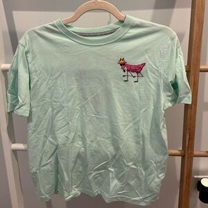 GOAT USA Mint Green Kids T-Shirt with Flamingo